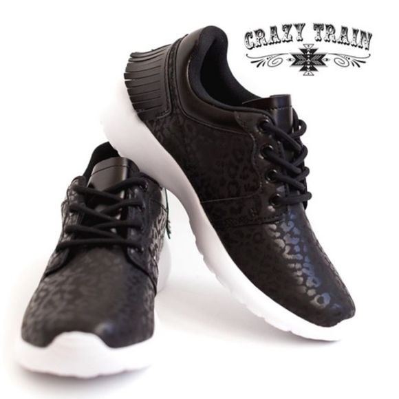 Leopard running shoes with fringe back - Picture 7 of 10